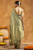 Sage Green Woven Silk Saree