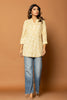 Beige & Cream Colour Floral Printed Kurti