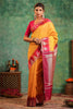 Mustard Color Cotton Silk Woven Saree