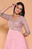 Pink Color Organza Georgette Embroidered Anarkali Suit