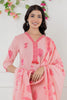 Baby Pink Cotton Floral Printed Suit Set
