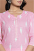 Pink Cotton Printed Straight Suit