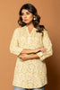 Beige & Cream Colour Floral Printed Kurti