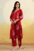Maroon Color Floral Printed Long Kurta Set