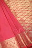 Carmine Pink Colour Silk Woven Saree