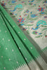 Sea Green Color Cotton Silk Paithani Work Saree