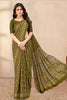 Sage Green Soft Georgette Floral Printed Saree