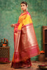 Mustard Color Cotton Silk Woven Saree