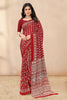 Maroon Soft Georgette Floral Printed Saree