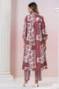 Maroon & Cream Color Cotton Printed Co_ord Set