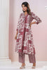 Maroon & Cream Color Cotton Printed Co_ord Set