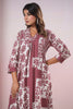 Maroon & Cream Color Cotton Printed Co_ord Set