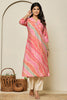 Pink Colour Muslin Printed Kurti
