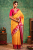 Mustard Color Cotton Silk Woven Saree