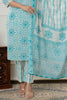 Turquois & Cream Cotton Printed Suit Set
