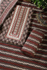 Brown Color Cotton Printed & Neck Embroidered Unstitched Suit