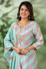 Mint Green Color Leheria Printed Muslin Suit