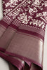 Dark Burgundy Cotton Silk Printed Saree