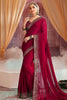 Red Colour Georgette Saree.