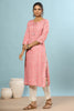 Pink Color Bandhani Print Cotton Kurti