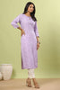 Mauve Color Bandhani Print Cotton Kurti