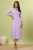 Mauve Color Bandhani Print Cotton Kurti