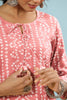 Pink Color Bandhani Print Cotton Kurti