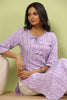 Mauve Color Bandhani Print Cotton Kurti