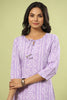 Mauve Color Bandhani Print Cotton Kurti