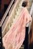 Pink Color Embroidered Georgette Unstitched Suit Material