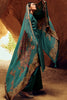 Teal Colour Silk Woven Unstitched Suit Material
