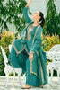 Teal Color Printed Muslin Unstitched Suit Fabric