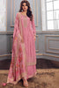 Pink Color Silk Swarovski Work Woven Unstitched Suit Material