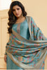 Turquoise Color Silk Woven Unstitched Suit Material