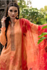 Orange Color Georgette Printed Unstitched Suit Material