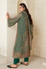 Green Color Pashmina Woven Unstitched Suit Material