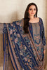 Navy Blue Colour Pashmina Woven Unstitched Suit Material