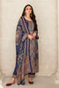 Navy Blue Colour Pashmina Woven Unstitched Suit Material