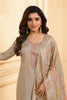 Beige Color Woven Silk Unstitched Suit Material