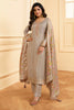Beige Color Woven Silk Unstitched Suit Material