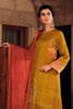Mustard Color woven Organza Unstitched Suit Material