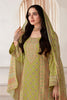 Green Color Pashmina Woven Unstitched Suit Material