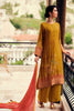 Mustard Color woven Organza Unstitched Suit Material