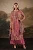 Coral Color Silk Embroidered Unstitched Suit Fabric