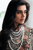 Black Colour Printed Muslin Unstitched Suit Material