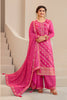 Brink Pink Color Silk Woven Unstitched Suit Material