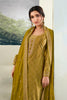 Mustard Color Velvet Embroidered Unstitched Suit Material