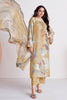 Beige Colour Cotton Printed Unstitched Suit Fabric