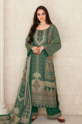 Green Colour Pashmina Woven Unstitched Suit Material