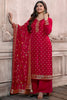 Maroon Color Silk Woven Unstitched Suit Material